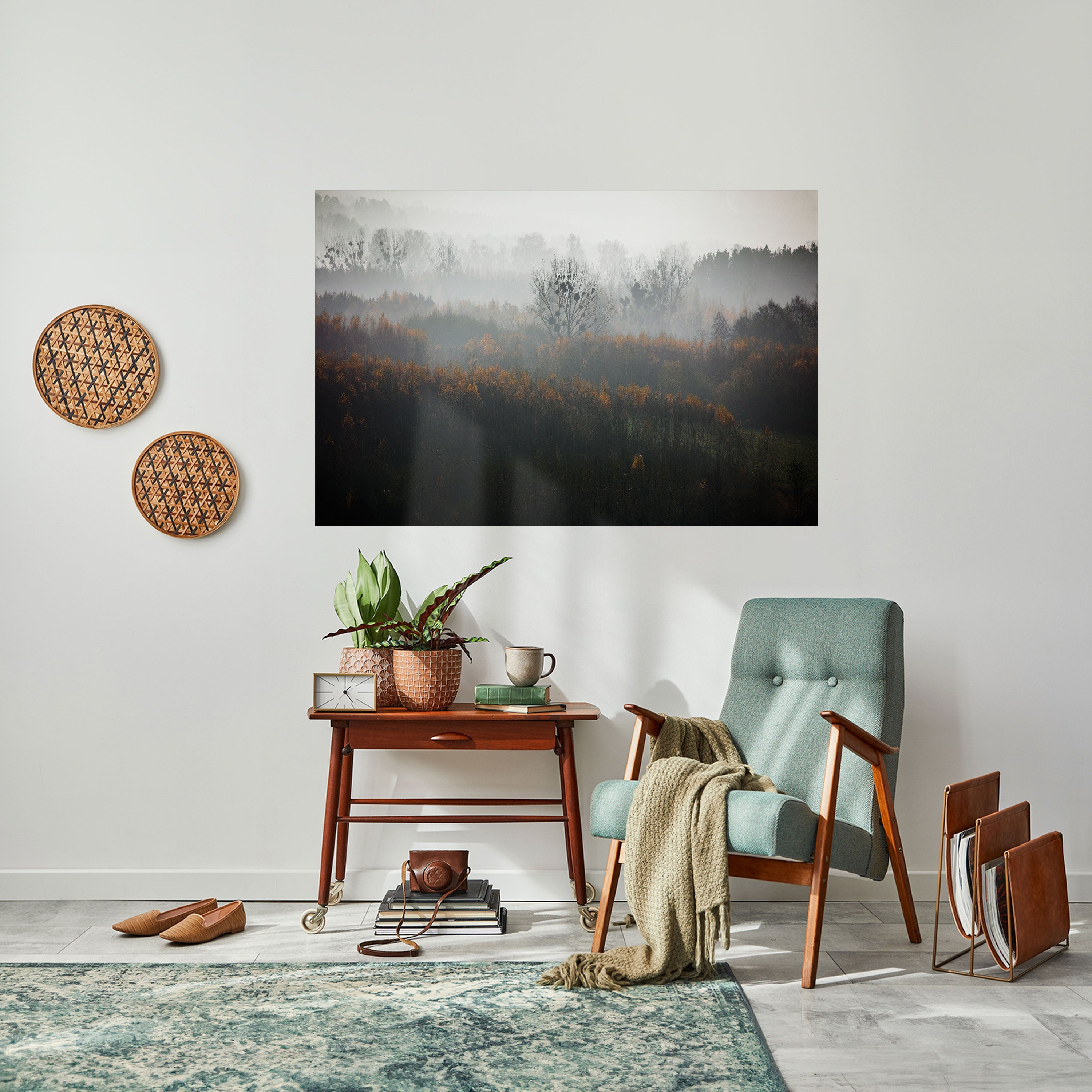 AUTUMNAL HAZE Horizontales Poster zum Abziehen und Aufkleben