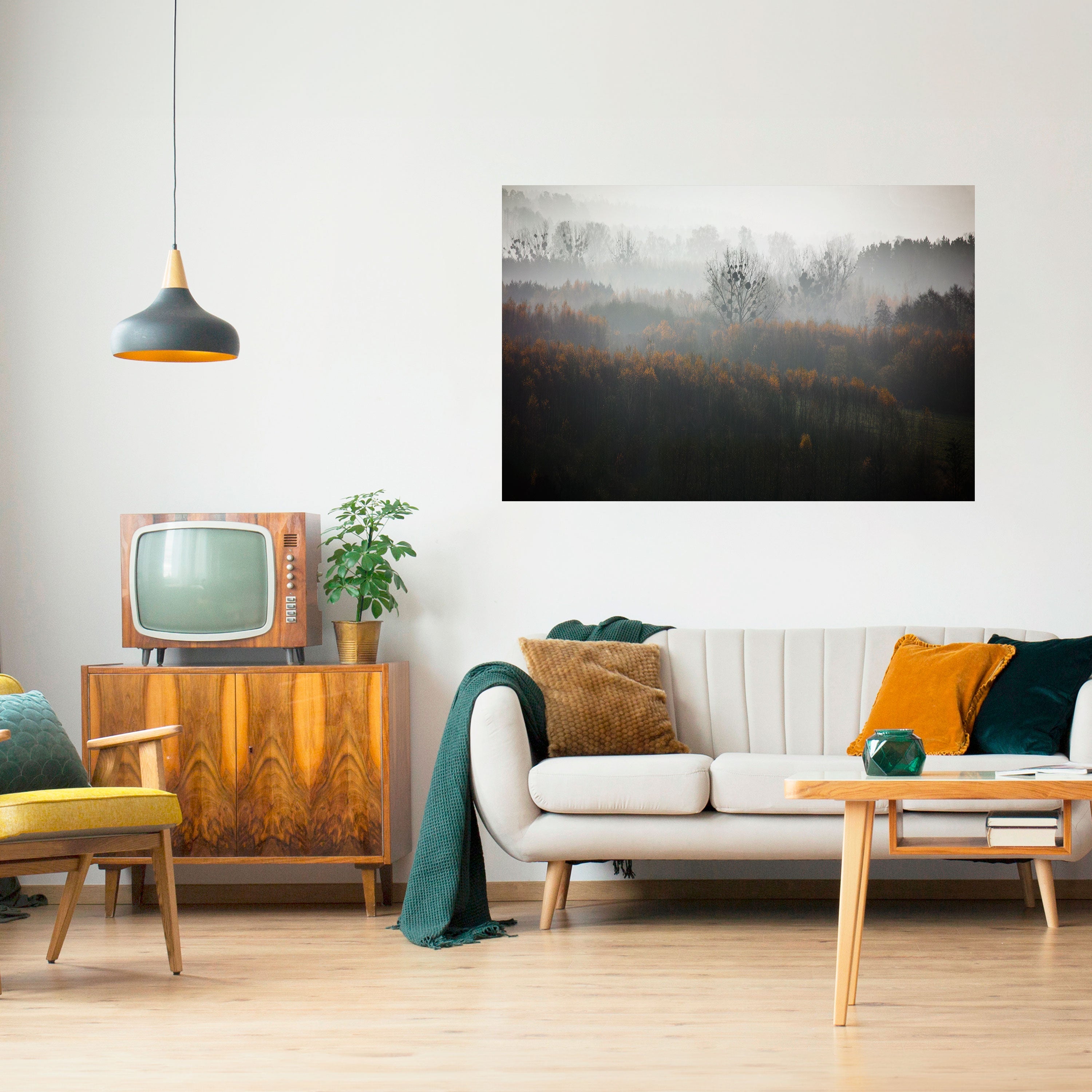 AUTUMNAL HAZE Horizontales Poster zum Abziehen und Aufkleben