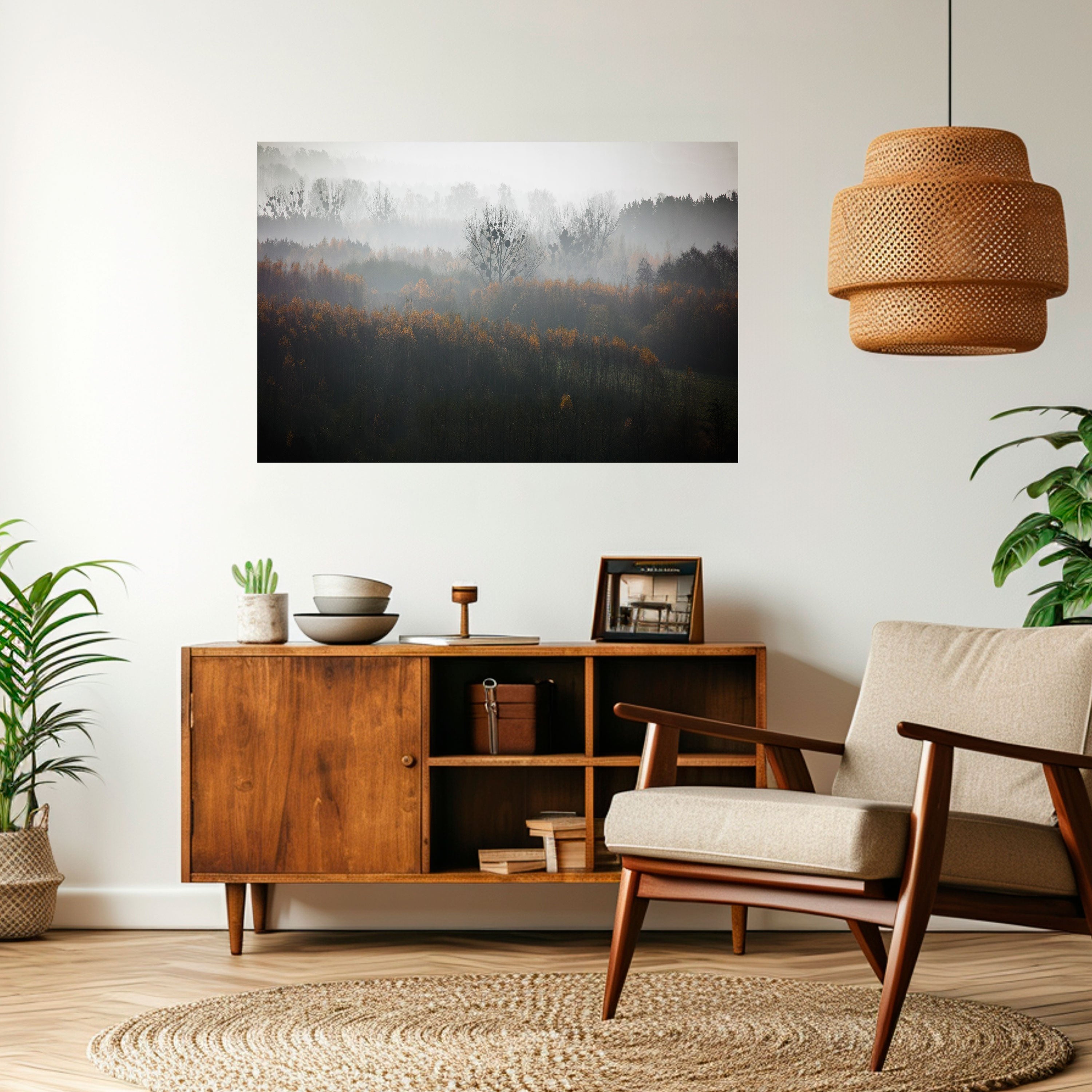 AUTUMNAL HAZE Horizontales Poster zum Abziehen und Aufkleben