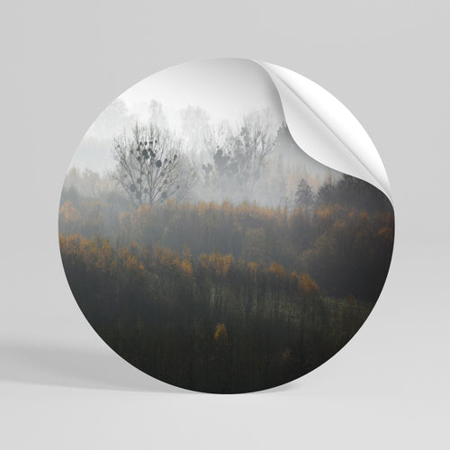 AUTUMNAL HAZE Runder Wandsticker zum Abziehen und Aufkleben