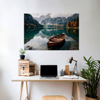 MOUNTAINSIDE REFLECTIONS Selbstklebendes Horizontal-Poster