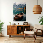 MOUNTAINSIDE REFLECTIONS Selbstklebendes Poster - Hochformat