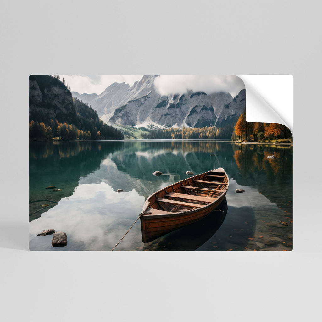 MOUNTAINSIDE REFLECTIONS Horizontales Poster zum Abziehen und Aufkleben