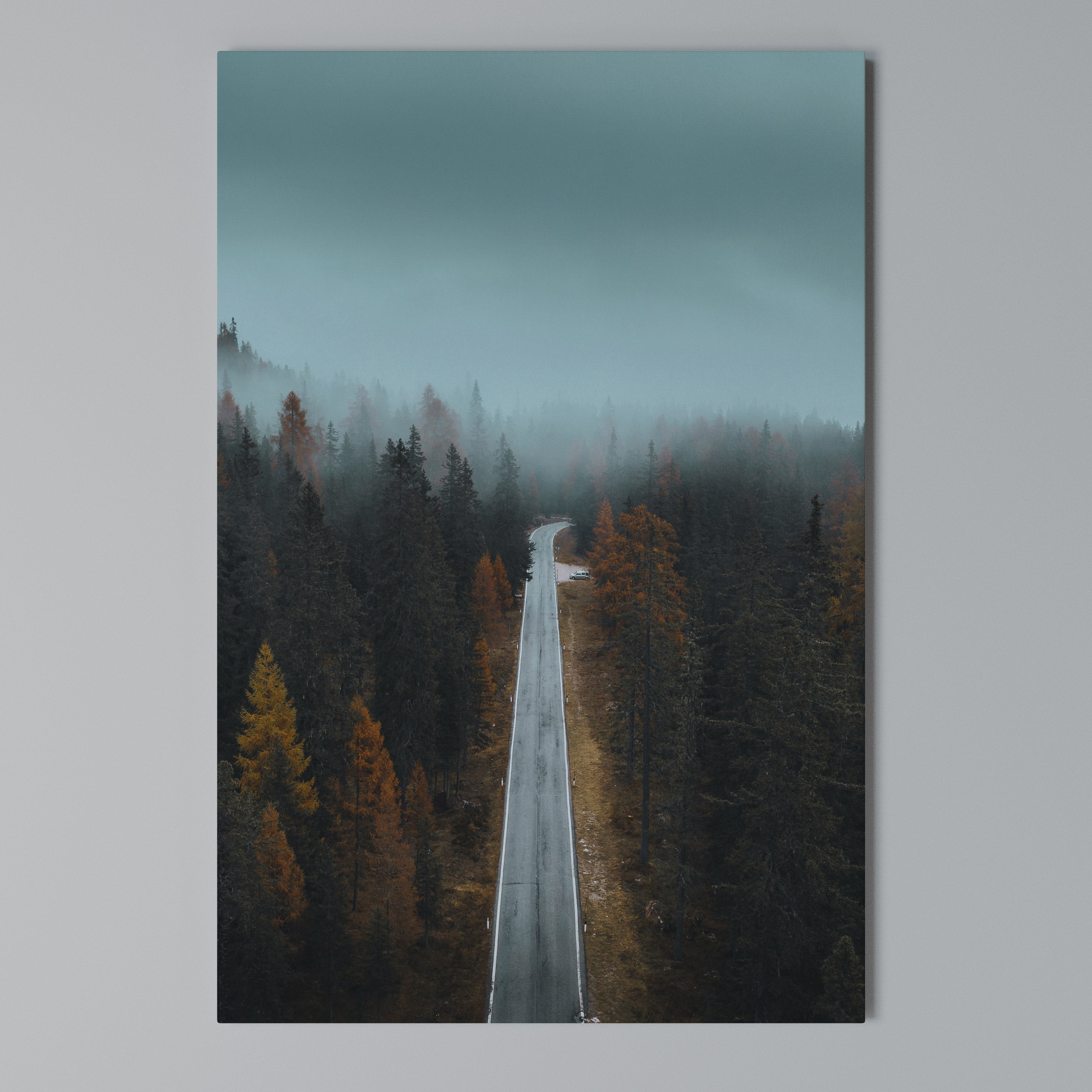 SERENE ROADWAY ESCAPE Vertical Canvas Print