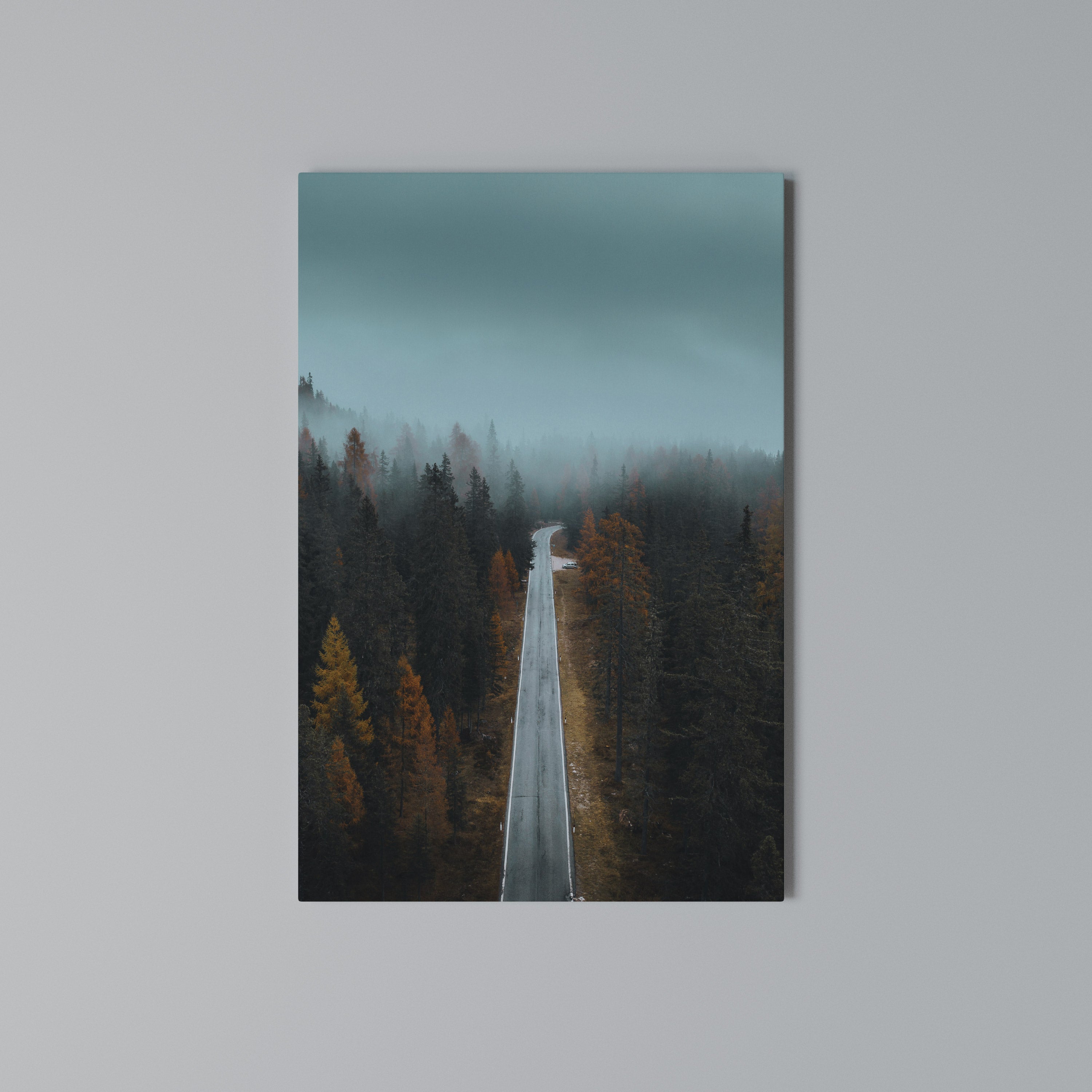 SERENE ROADWAY ESCAPE Vertical Canvas Print