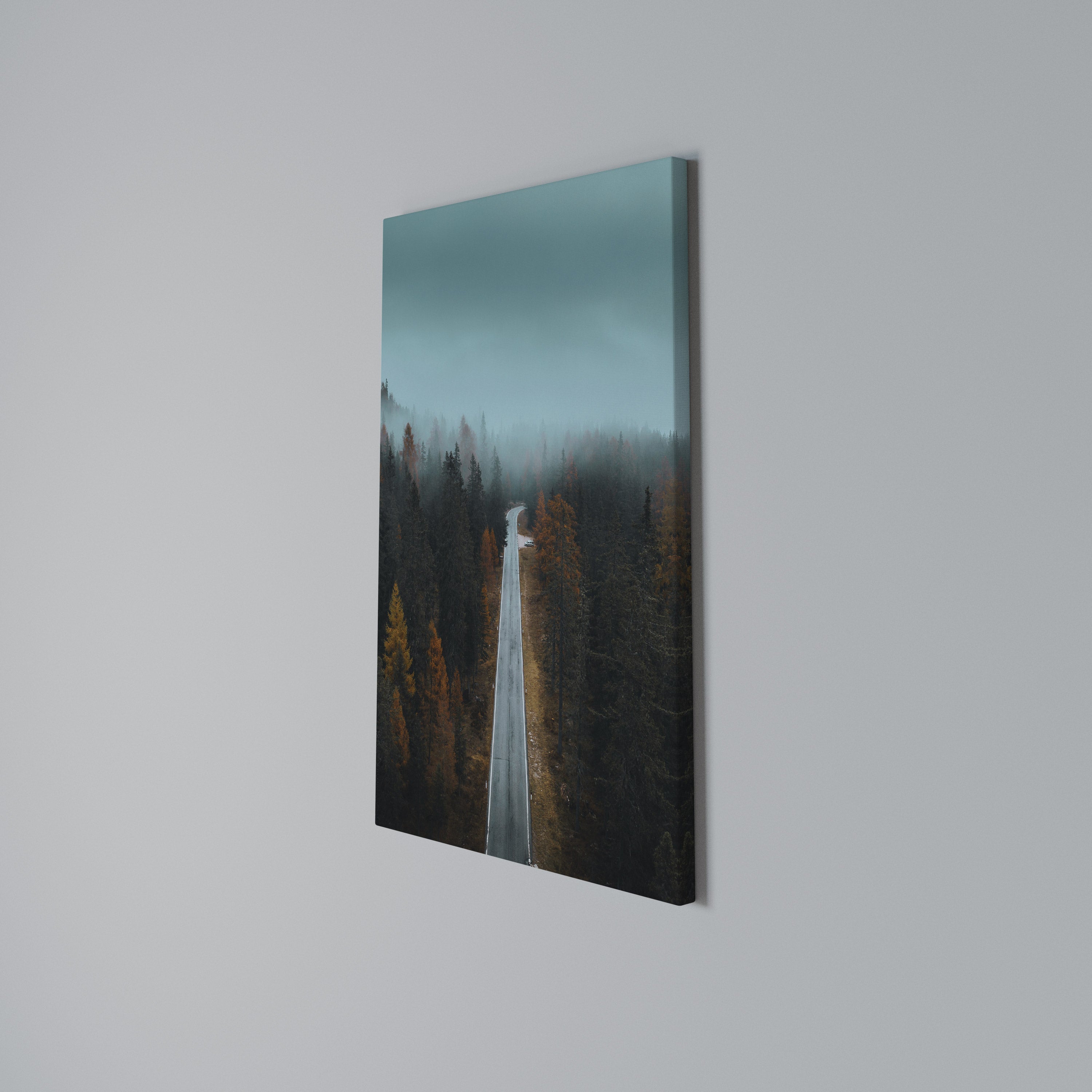 SERENE ROADWAY ESCAPE Vertical Canvas Print