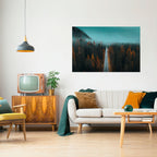 SERENE ROADWAY ESCAPE Selbstklebendes Horizontal-Poster