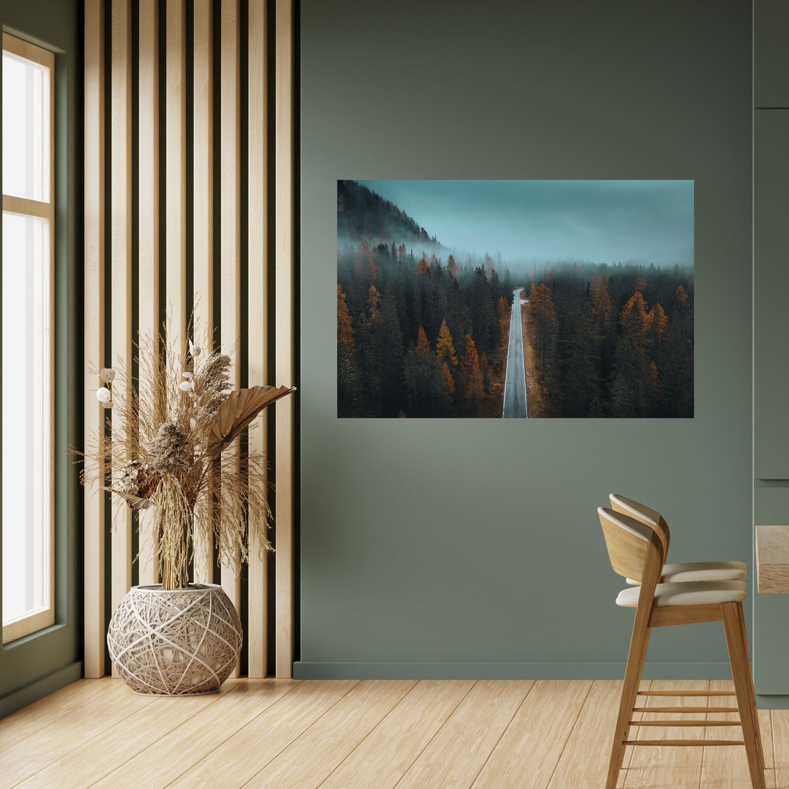 SERENE ROADWAY ESCAPE Horizontales Poster zum Abziehen und Aufkleben