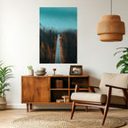 SERENE ROADWAY ESCAPE Selbstklebendes Poster - Hochformat