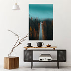 SERENE ROADWAY ESCAPE Selbstklebendes Poster - Hochformat