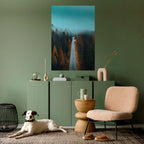 SERENE ROADWAY ESCAPE Selbstklebendes Poster - Hochformat