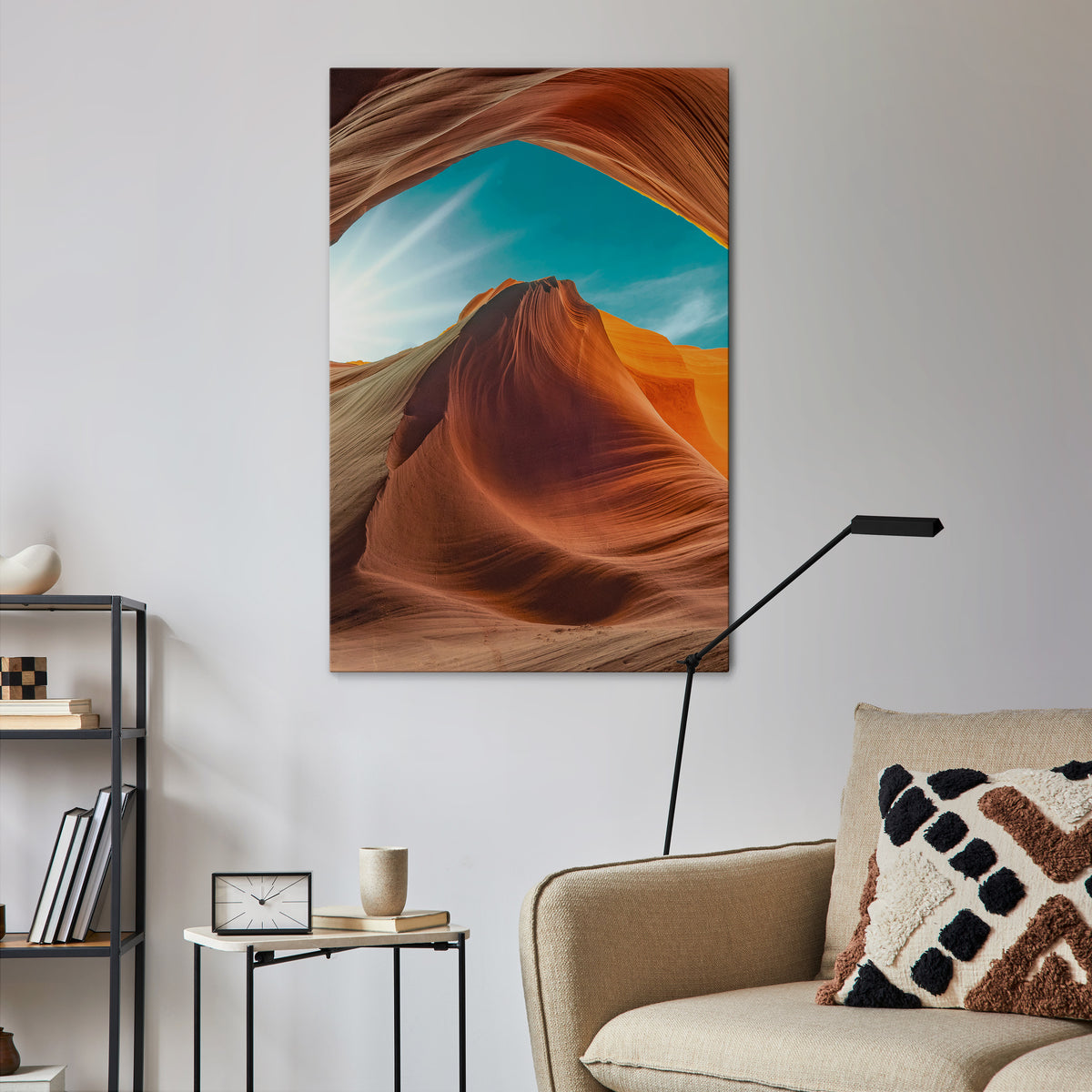 THE CANYON'S WHISPER Vertical Canvas Print
