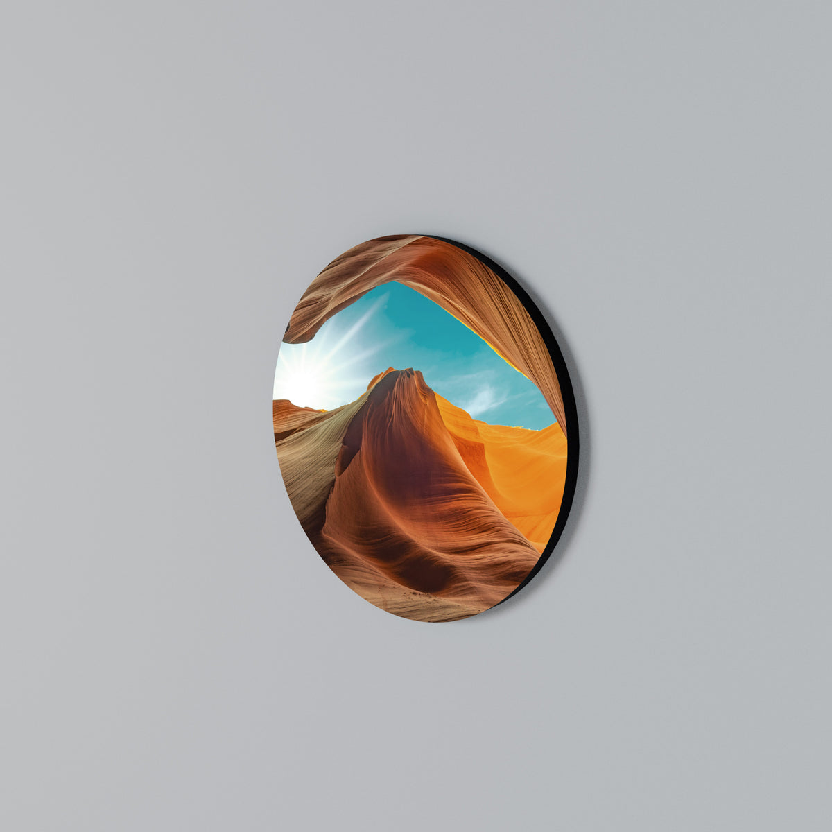 THE CANYON'S WHISPER Round Wall Art