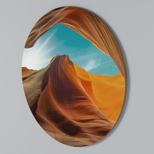 THE CANYON'S WHISPER Rundes Wandbild