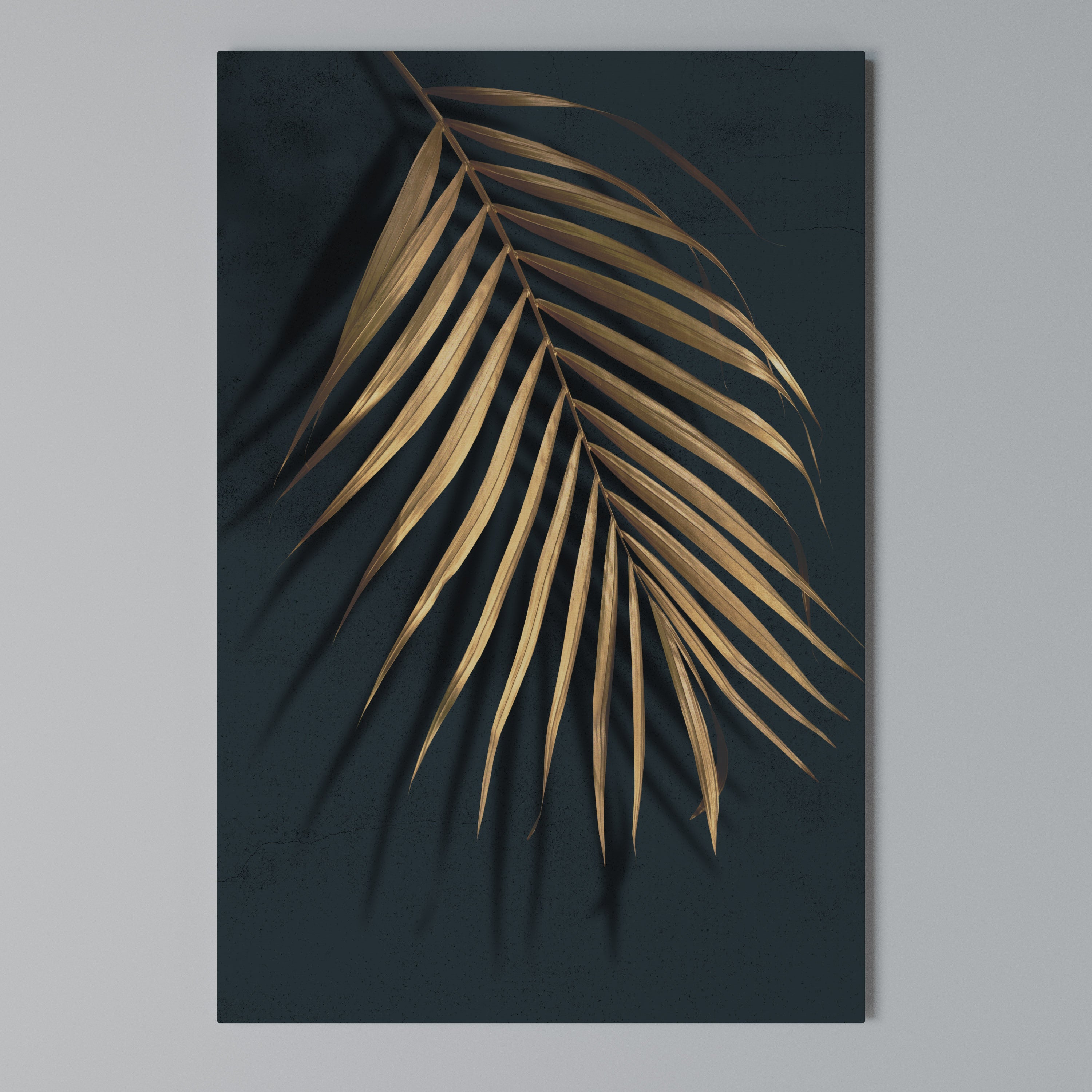 GOLDEN PALM WHISPERS Vertical Canvas Print