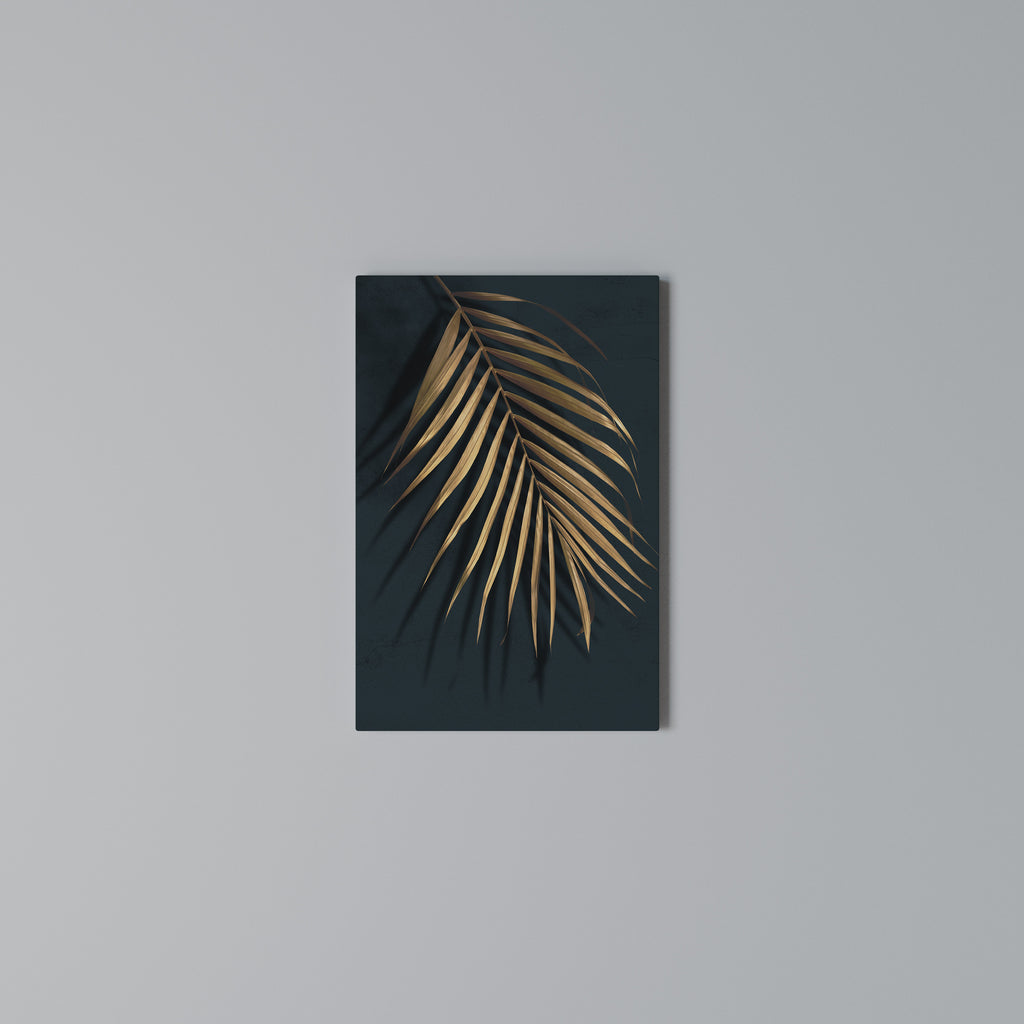 GOLDEN PALM WHISPERS Vertical Canvas Print