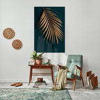 GOLDEN PALM WHISPERS Selbstklebendes Poster - Hochformat