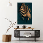 GOLDEN PALM WHISPERS Selbstklebendes Poster - Hochformat