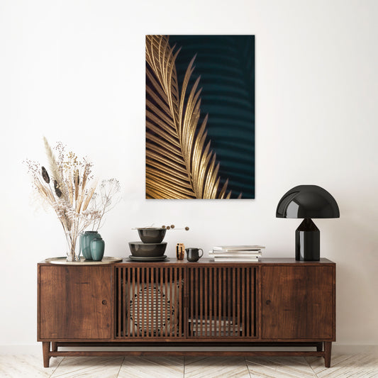 LUXE LEAF DANCE Vertical Canvas Print