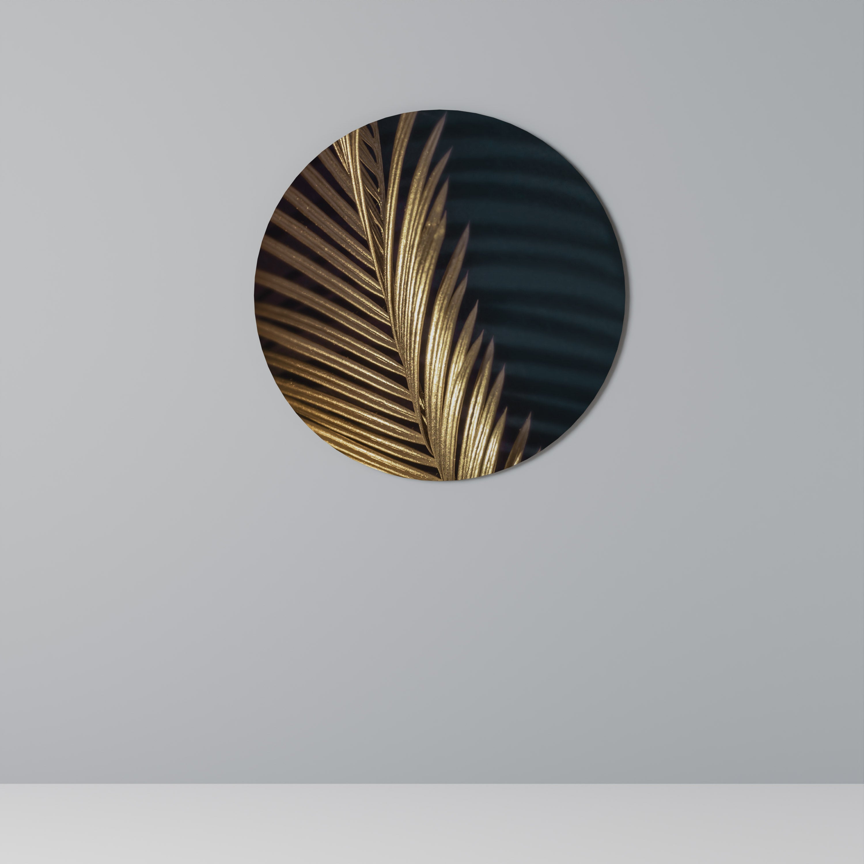 LUXE LEAF DANCE Runde Wanddekoration Ø 69 cm