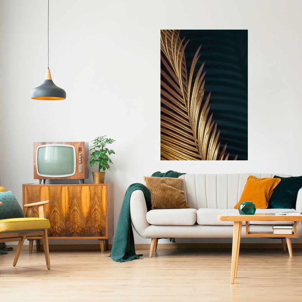 LUXE LEAF DANCE Vertikales Poster zum Abziehen und Aufkleben
