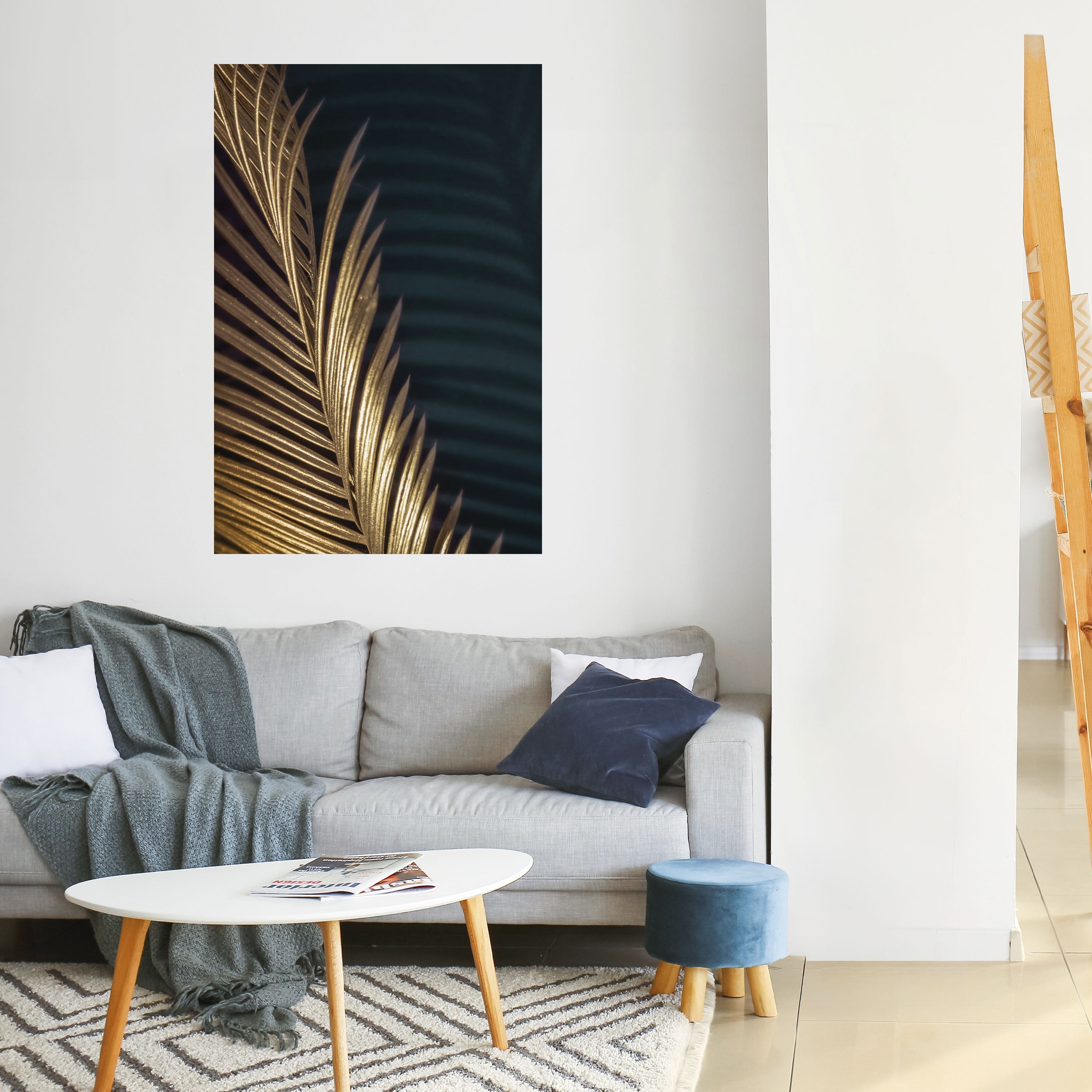 LUXE LEAF DANCE Vertikales Poster zum Abziehen und Aufkleben