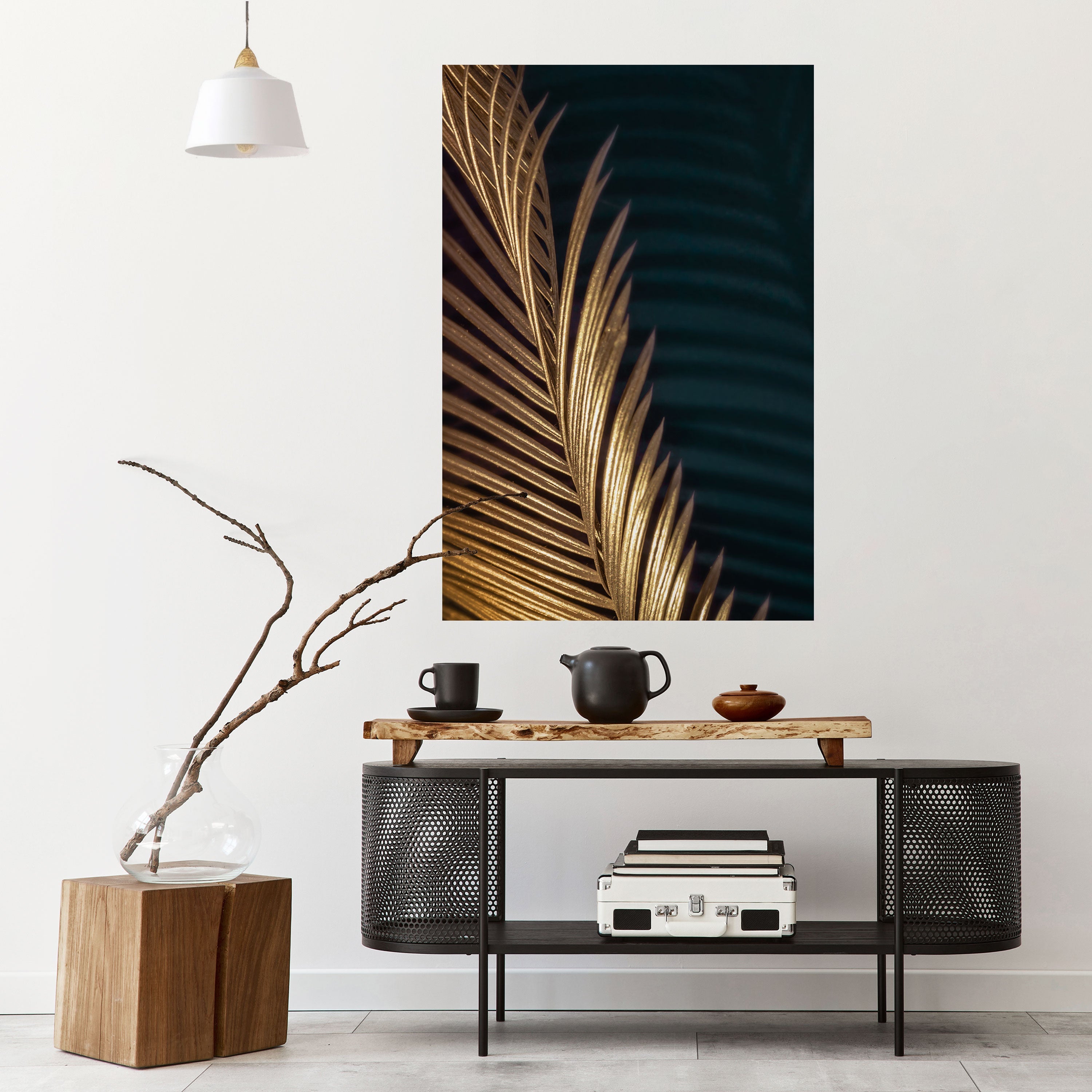 LUXE LEAF DANCE Vertikales Poster zum Abziehen und Aufkleben