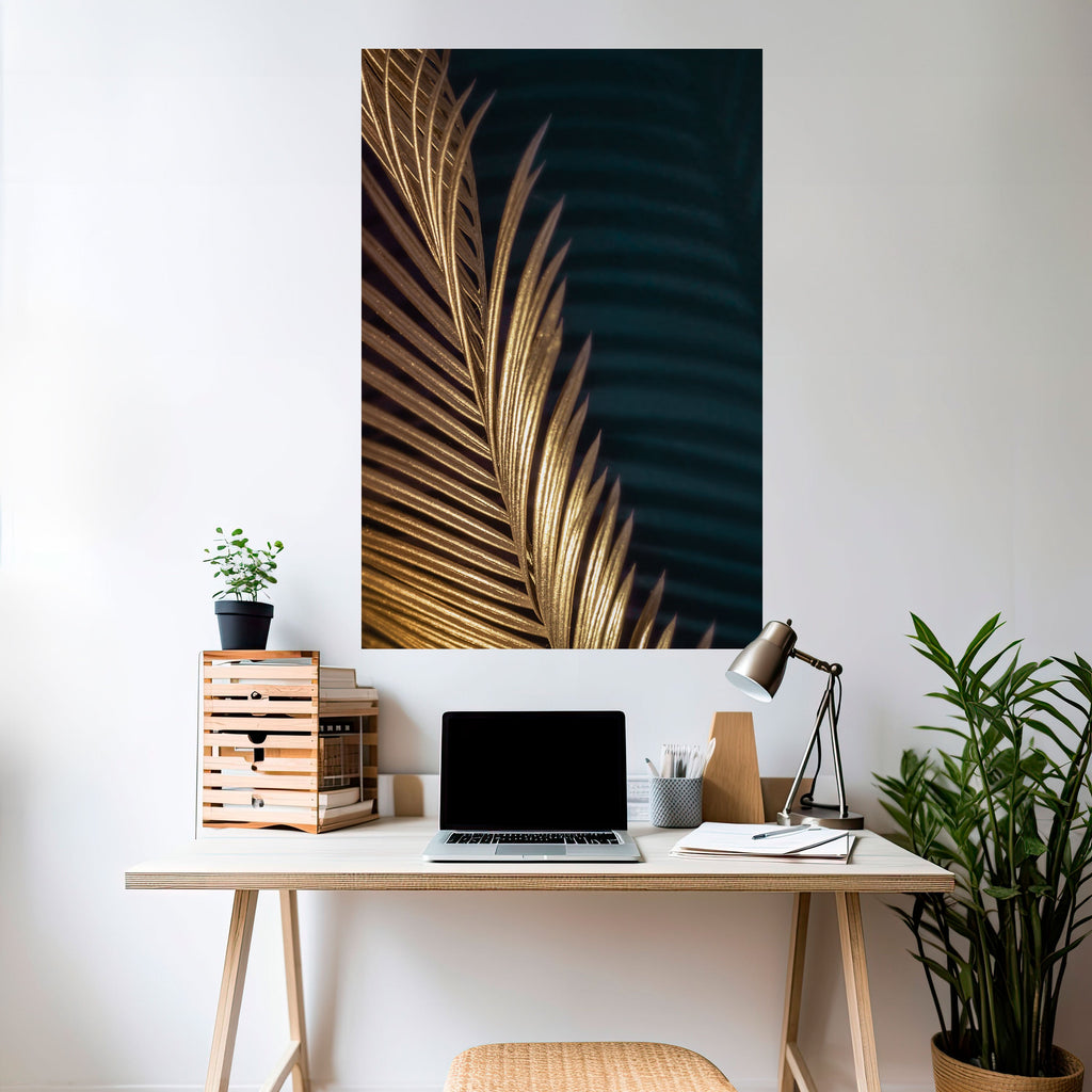 LUXE LEAF DANCE Vertikales Poster zum Abziehen und Aufkleben