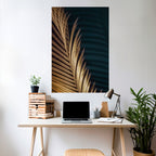 LUXE LEAF DANCE Selbstklebendes Poster - Hochformat