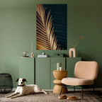 LUXE LEAF DANCE Selbstklebendes Poster - Hochformat