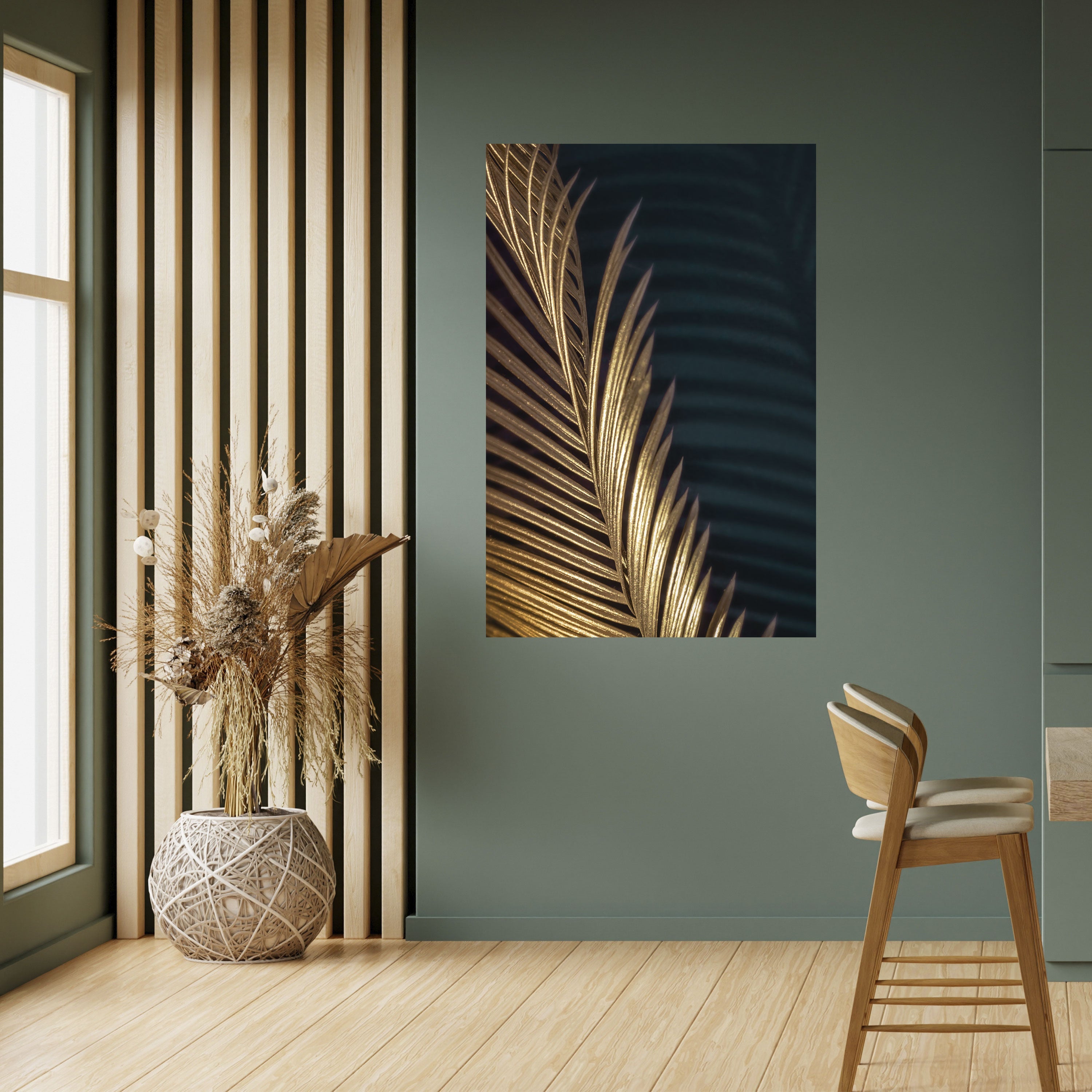 LUXE LEAF DANCE Vertikales Poster zum Abziehen und Aufkleben