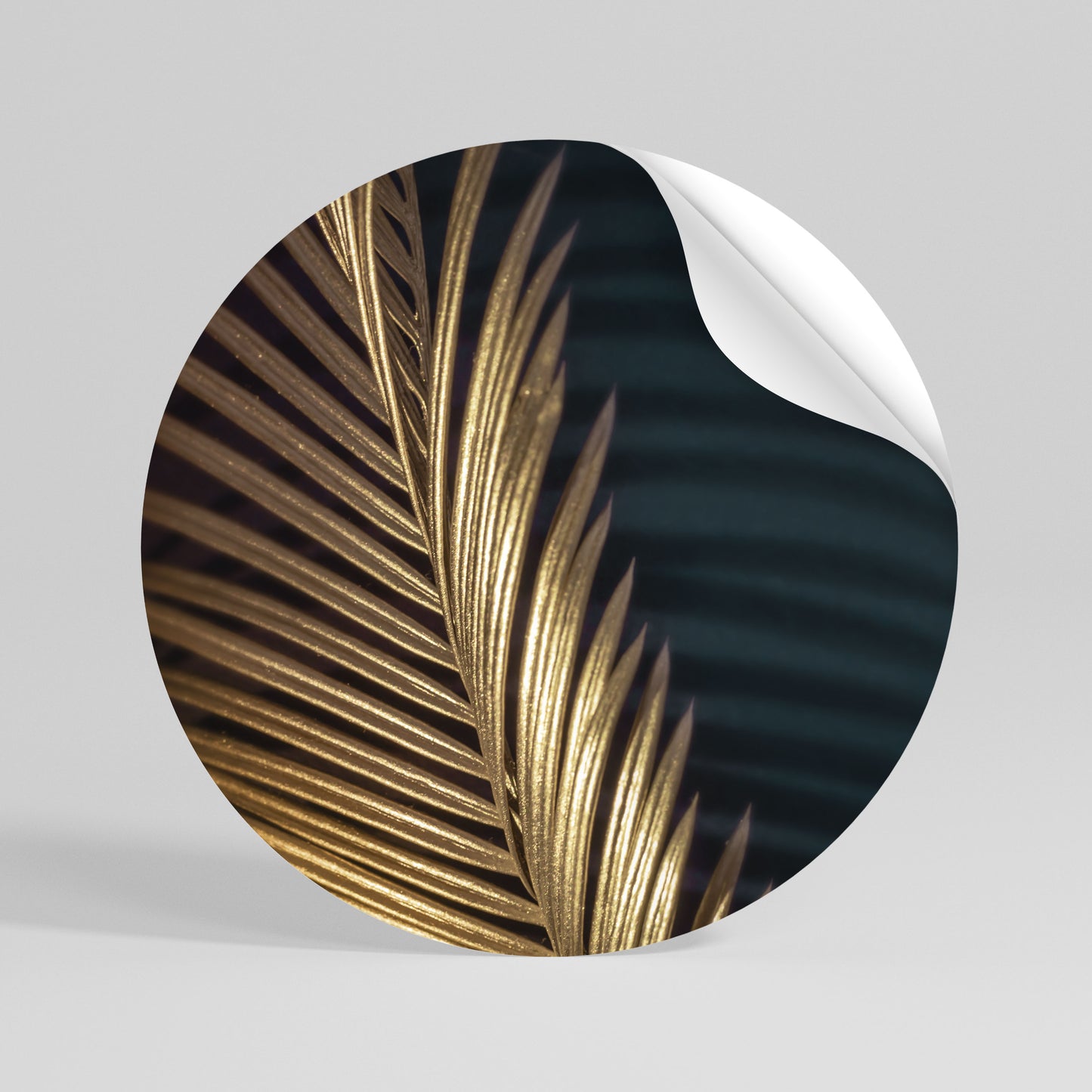 LUXE LEAF DANCE Runder Wandsticker zum Abziehen und Aufkleben
