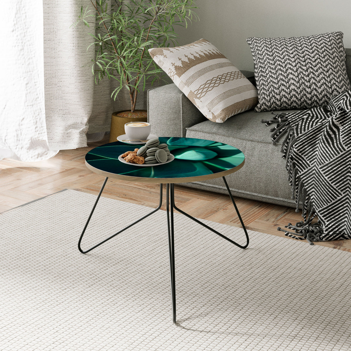 MYSTICAL GREEN WHORL Couchtisch