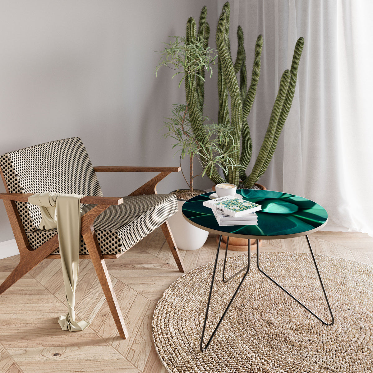 MYSTICAL GREEN WHORL Couchtisch