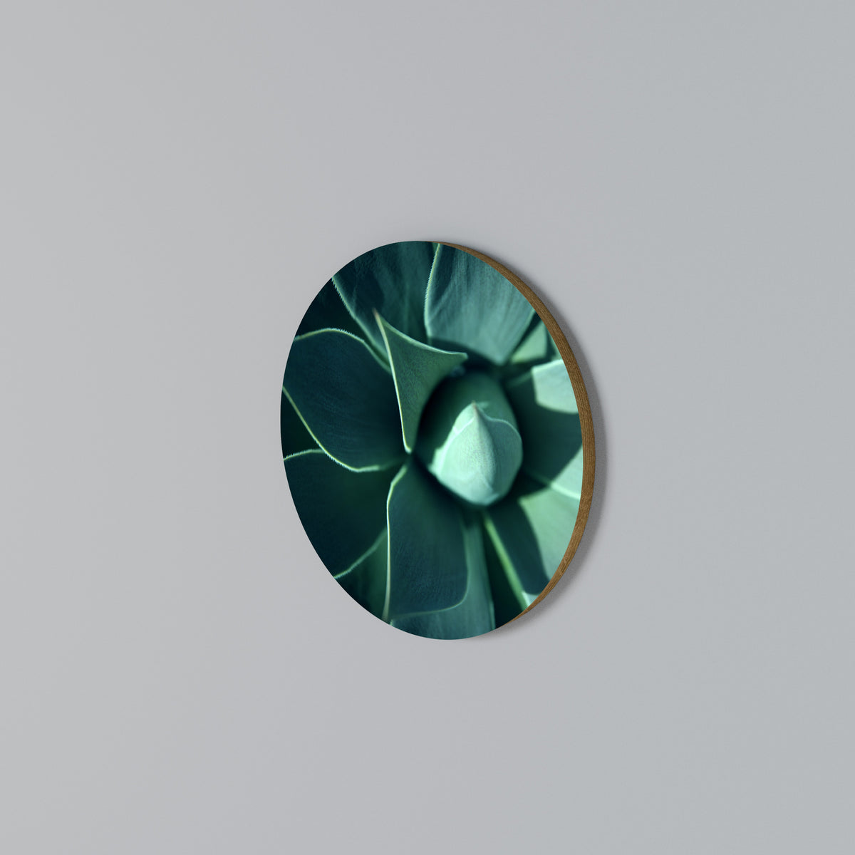 MYSTICAL GREEN WHORL Round Wall Art