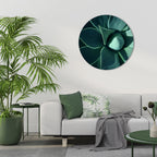 MYSTICAL GREEN WHORL Runde Wanddekoration Ø 69 cm