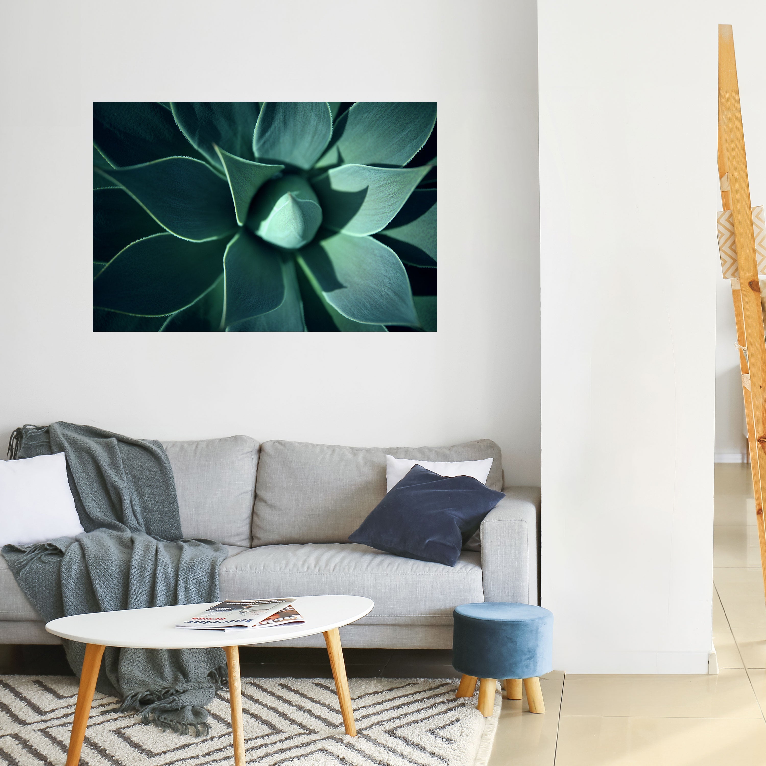 MYSTICAL GREEN WHORL Horizontales Poster zum Abziehen und Aufkleben