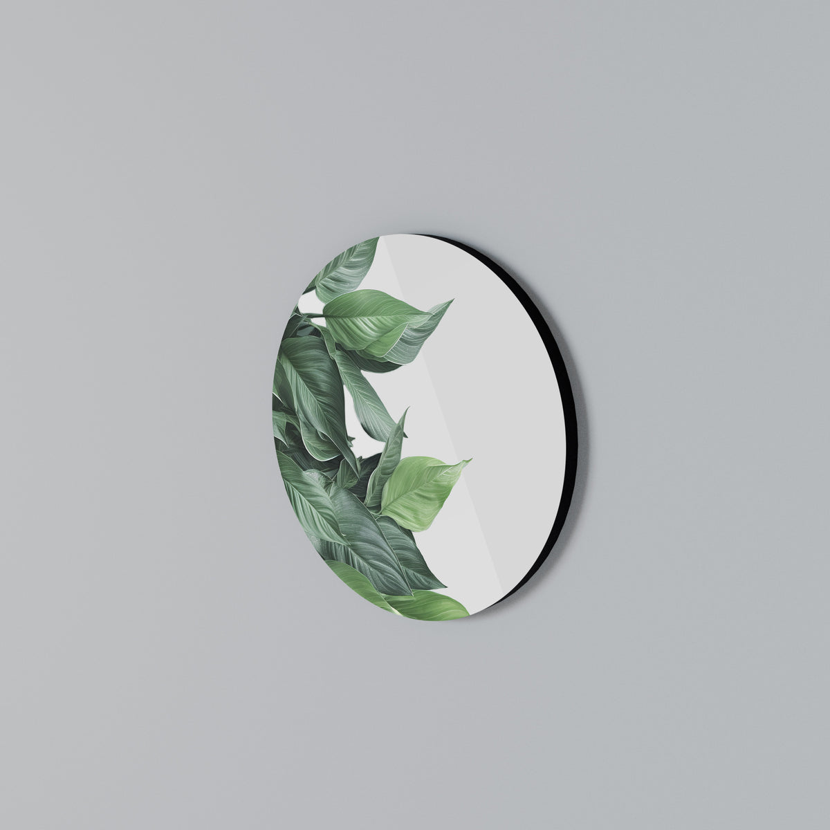 LUSH LEAFY WHIMSY Rundes Wandbild