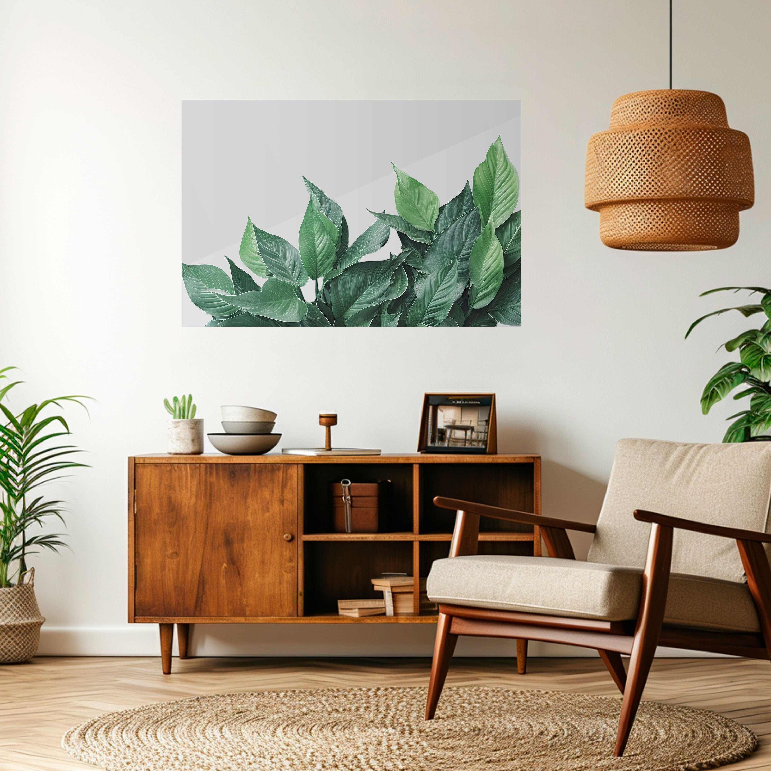 LUSH LEAFY WHIMSY Horizontales Poster zum Abziehen und Aufkleben