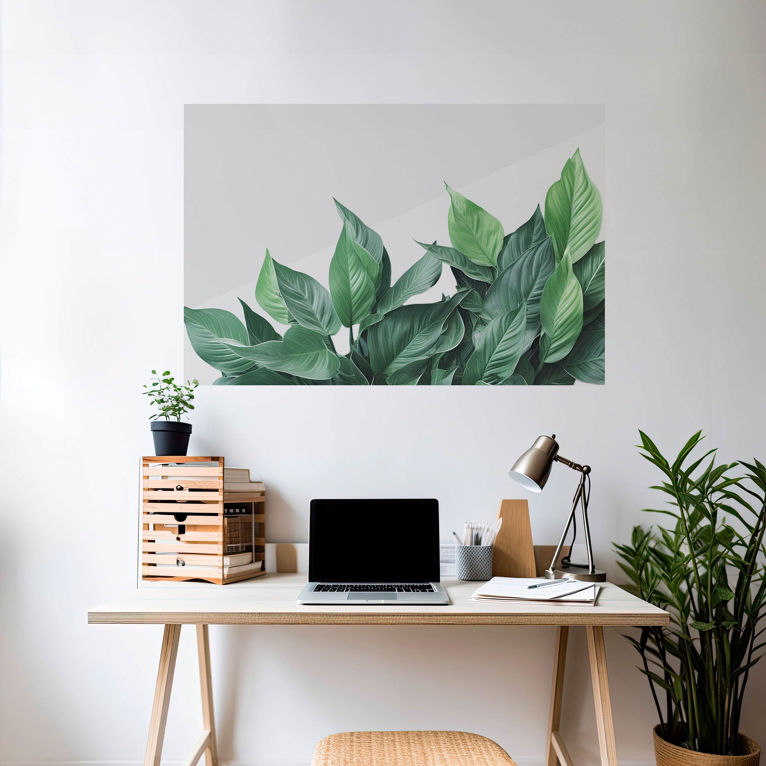 LUSH LEAFY WHIMSY Horizontales Poster zum Abziehen und Aufkleben