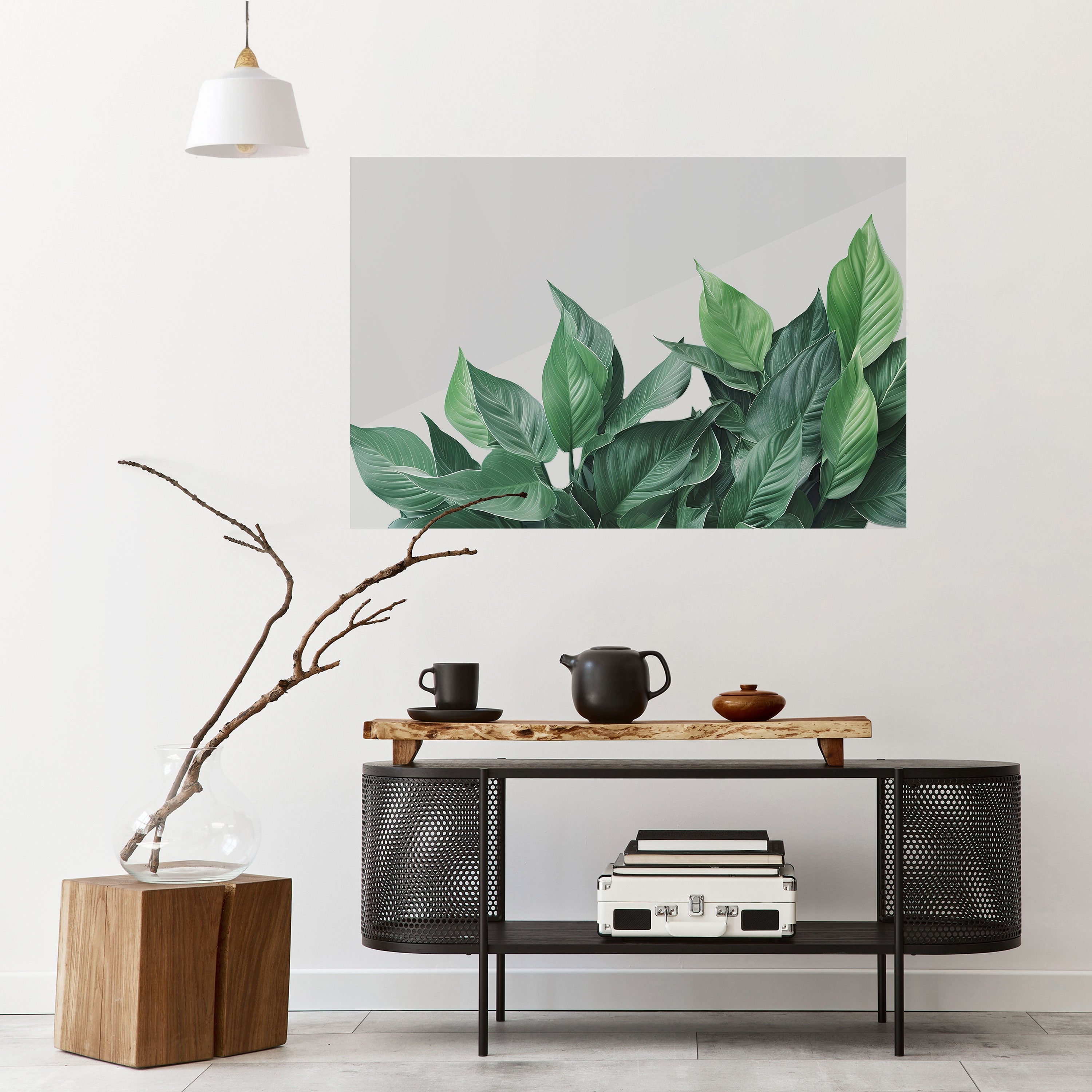 LUSH LEAFY WHIMSY Horizontales Poster zum Abziehen und Aufkleben