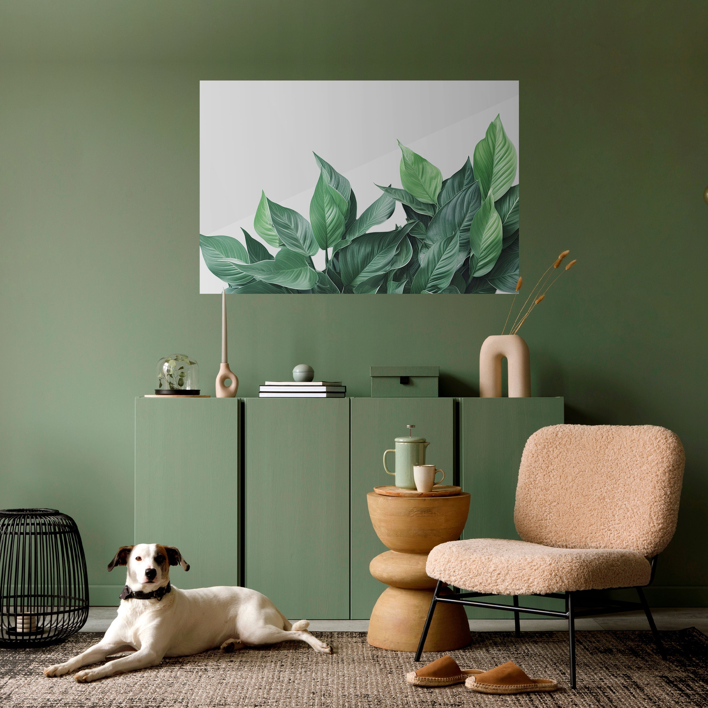 LUSH LEAFY WHIMSY Horizontales Poster zum Abziehen und Aufkleben