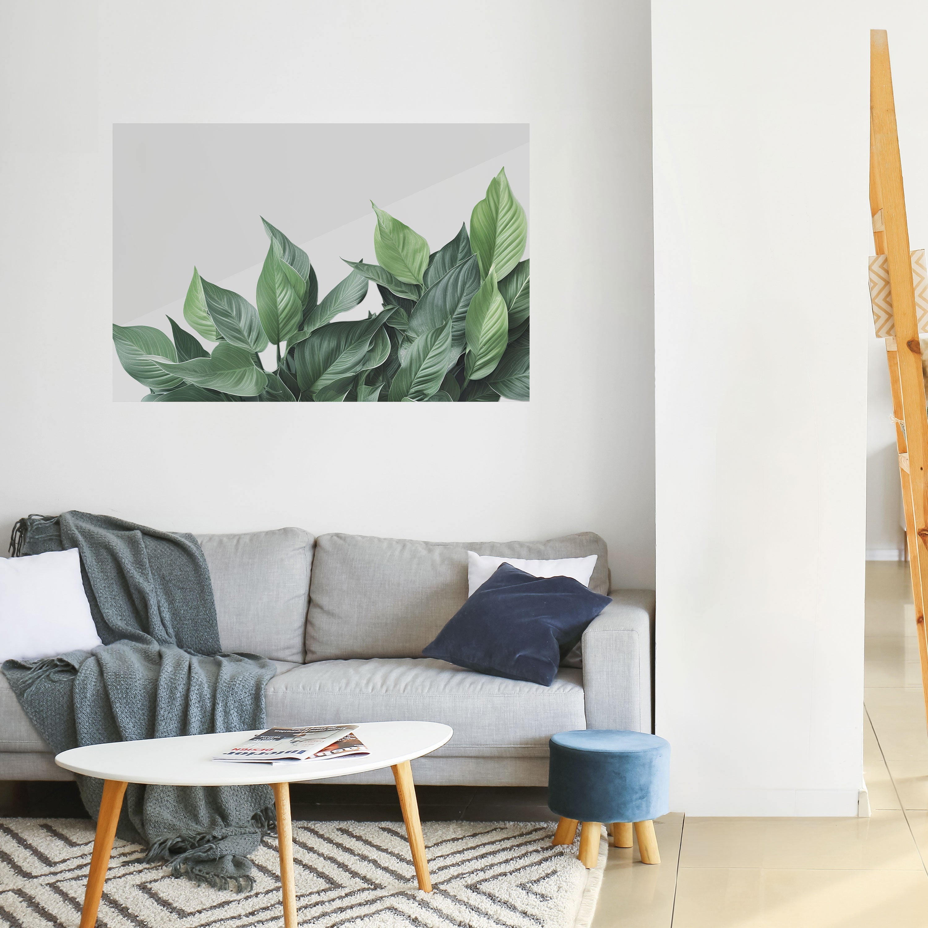 LUSH LEAFY WHIMSY Horizontales Poster zum Abziehen und Aufkleben