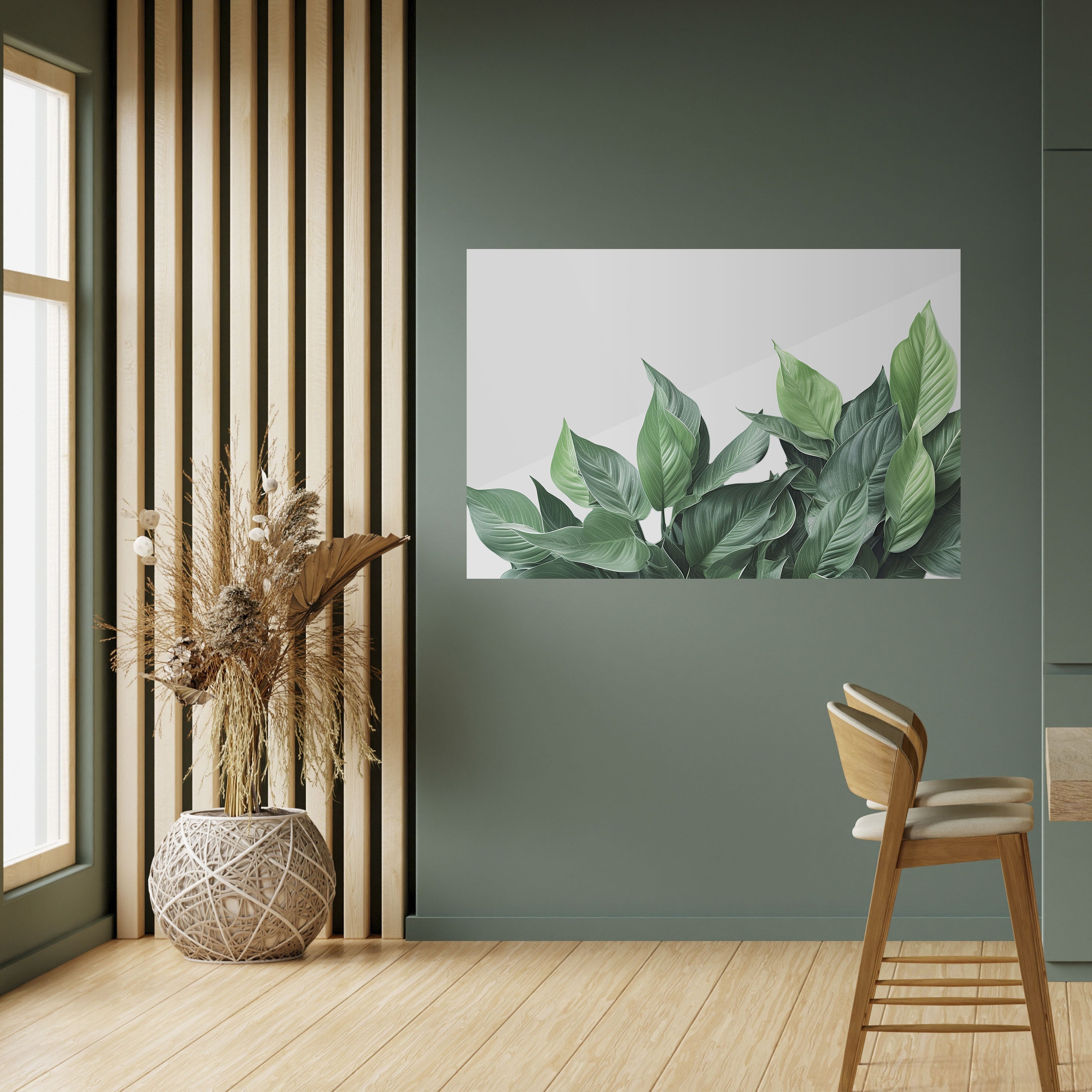 LUSH LEAFY WHIMSY Horizontales Poster zum Abziehen und Aufkleben