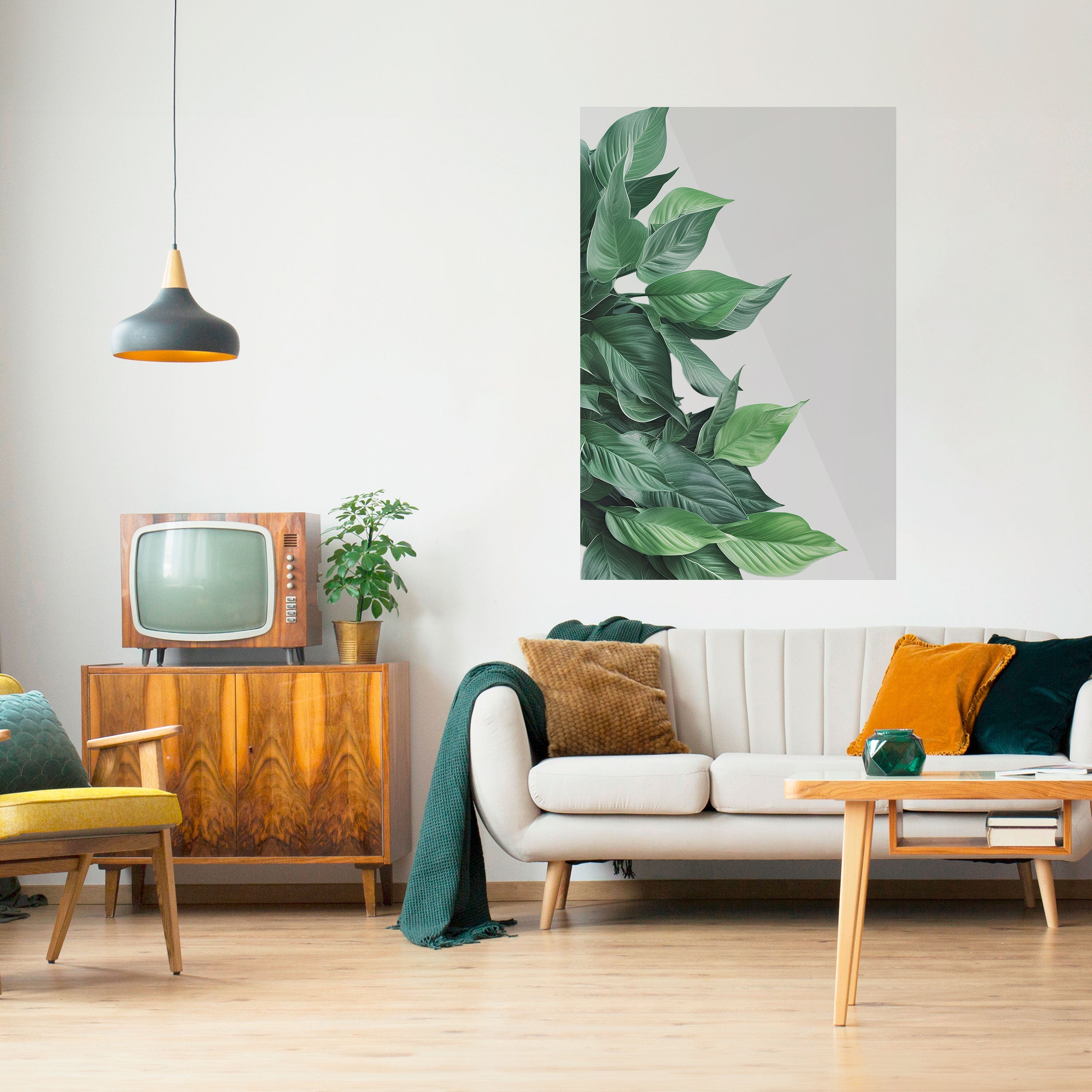 LUSH LEAFY WHIMSY Vertikales Poster zum Abziehen und Aufkleben