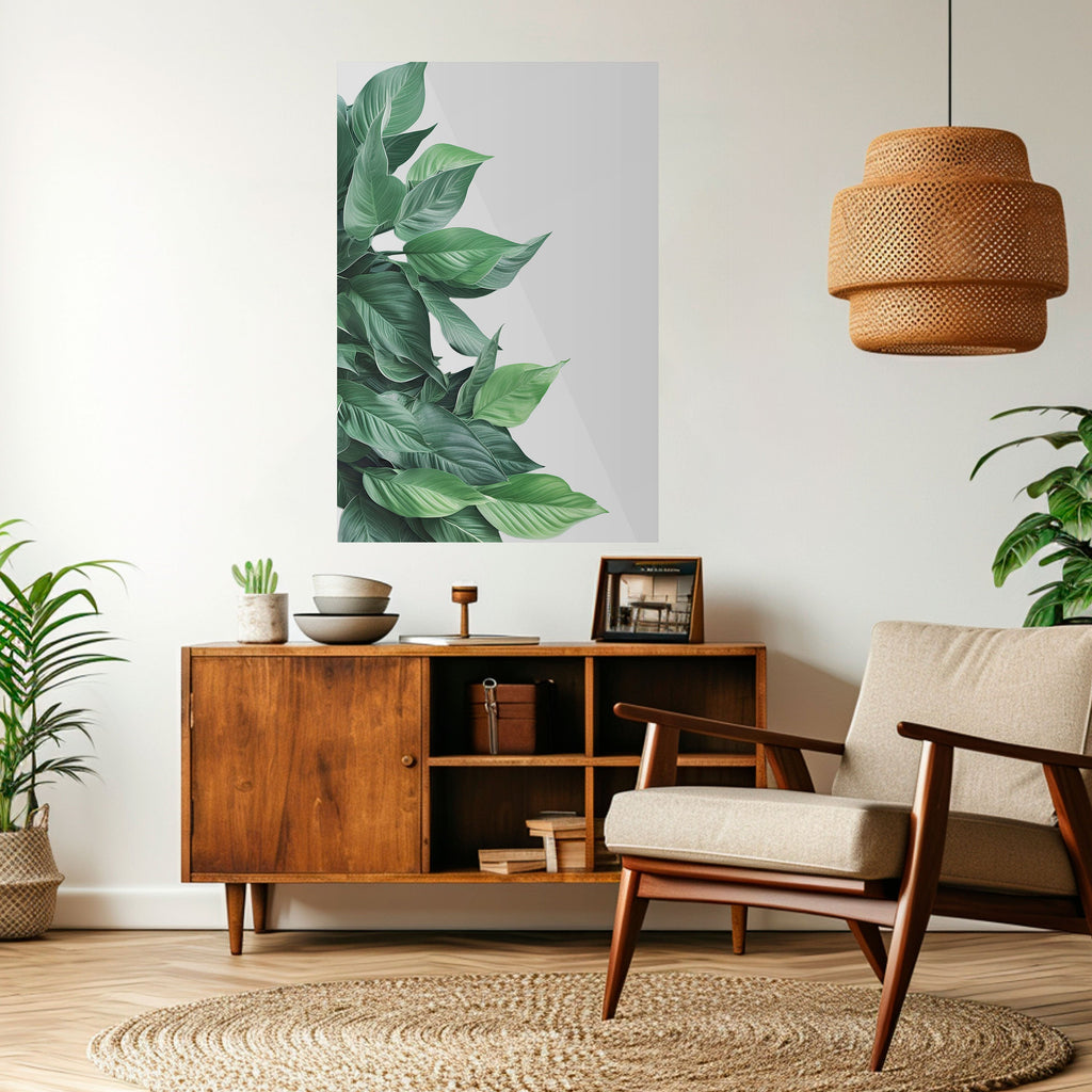 LUSH LEAFY WHIMSY Vertikales Poster zum Abziehen und Aufkleben