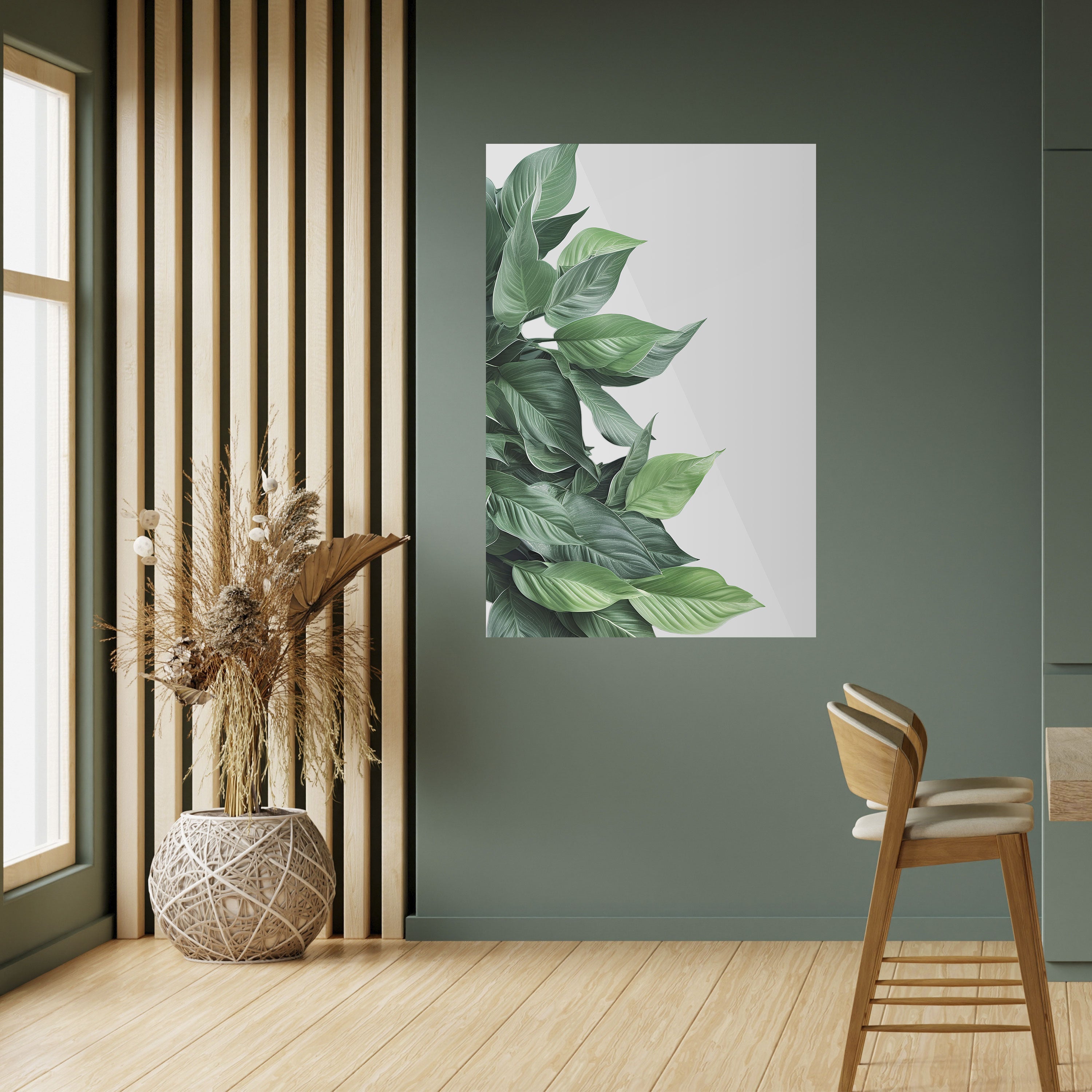 LUSH LEAFY WHIMSY Vertikales Poster zum Abziehen und Aufkleben