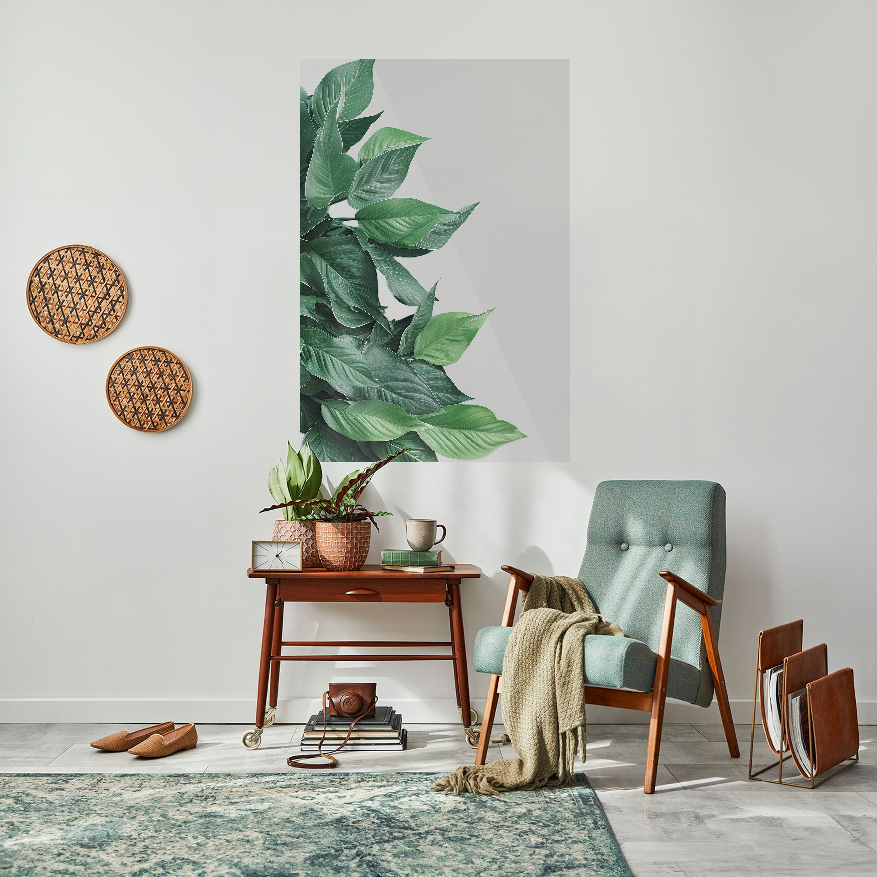 LUSH LEAFY WHIMSY Vertikales Poster zum Abziehen und Aufkleben
