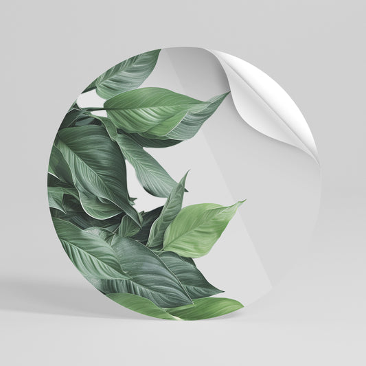 LUSH LEAFY WHIMSY Peel and Stick Round Sticker