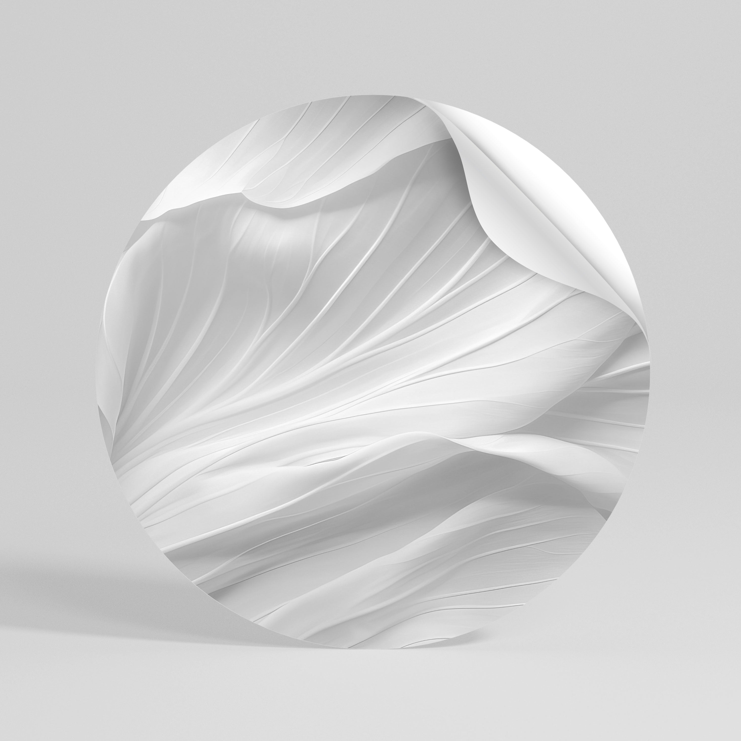 SILKEN SERENITY Runder Wandsticker zum Abziehen und Aufkleben